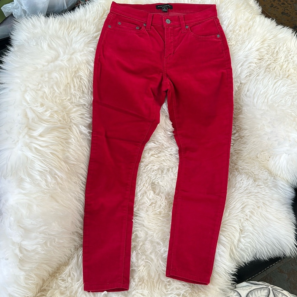 Valentines 💘 Banana Republic Red Skinny pants sz 4